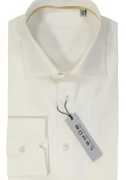 Ledub slim fit overhemd, beige twill