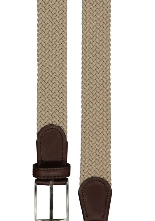 LINDENMANN elastische heren riem, beige