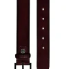 LINDENMANN leren heren riem, bordeaux rood