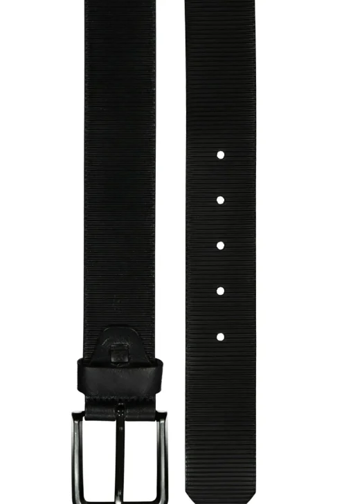 LINDENMANN leren heren riem, zwart
