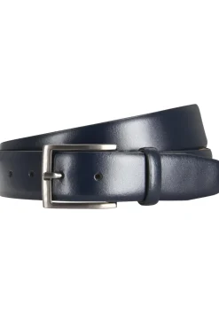 LINDENMANN leren heren riem, marineblauw