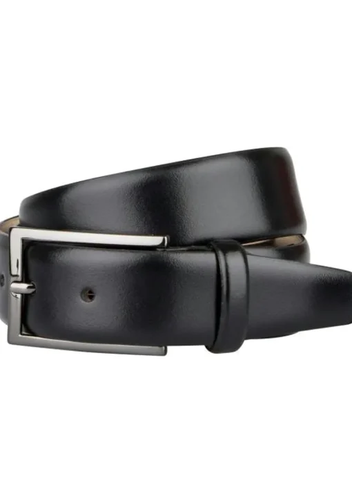 LINDENMANN leren heren riem, zwart