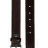 LINDENMANN leren heren riem, donkerbruin