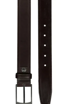 LINDENMANN leren heren riem, donkerbruin