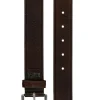 LINDENMANN leren heren riem, donkerbruin