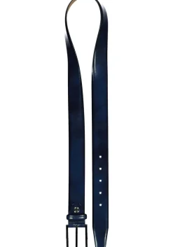 LINDENMANN leren heren riem, blauw