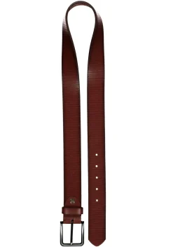 LINDENMANN leren heren riem, cognac