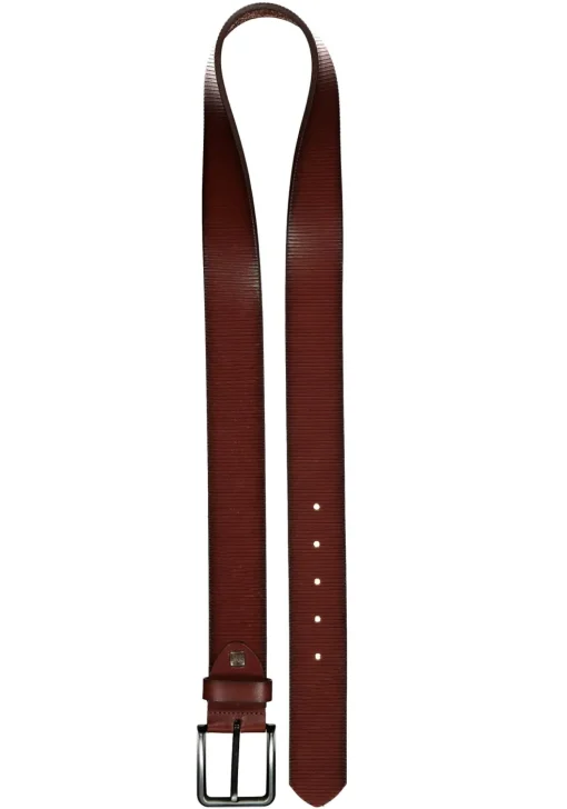 LINDENMANN leren heren riem, cognac