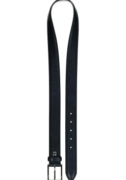 LINDENMANN leren heren riem, marine blauw