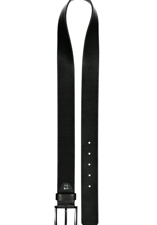 LINDENMANN leren heren riem, zwart