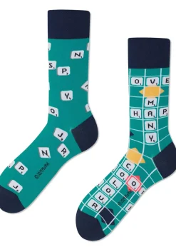 Many Mornings unisex sokken, Scrabble