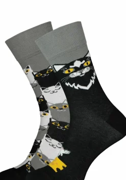 Many Mornings unisex sokken Black Cat