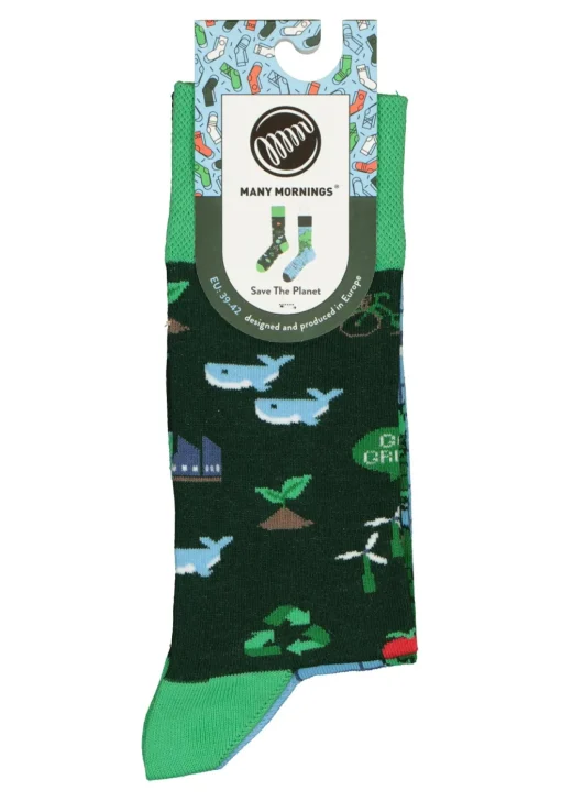 Many Mornings unisex sokken Save The Planet 2
