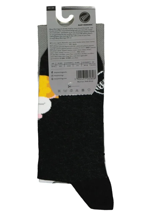 Many Mornings unisex sokken Black Cat