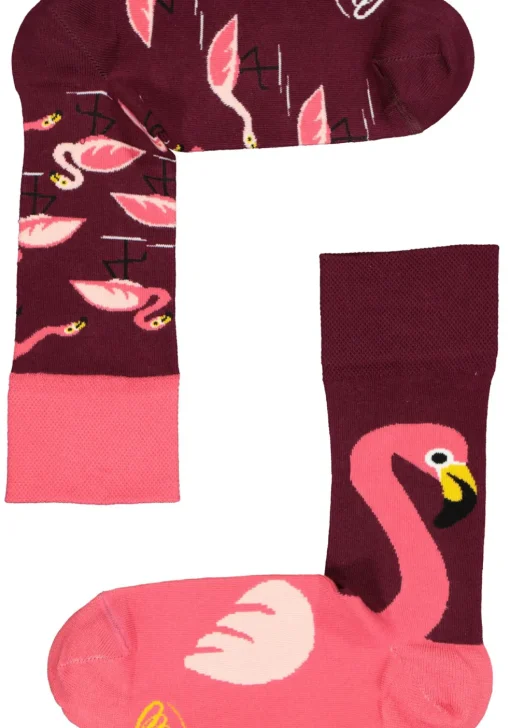 Many Mornings unisex sokken Pink Flamingo