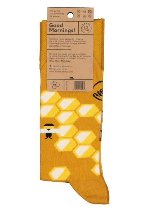 Many Mornings unisex sokken Honey Bear