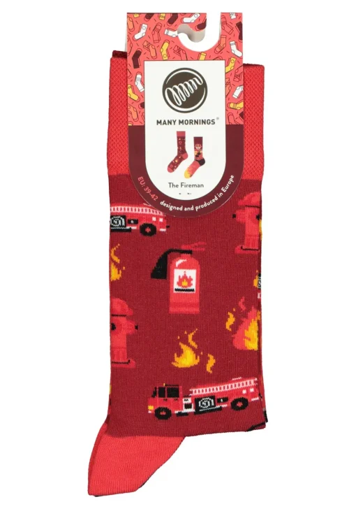 Many Mornings unisex sokken Fireman