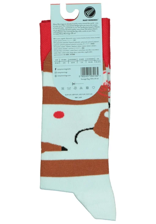 Many Mornings unisex sokken Sausage Dog