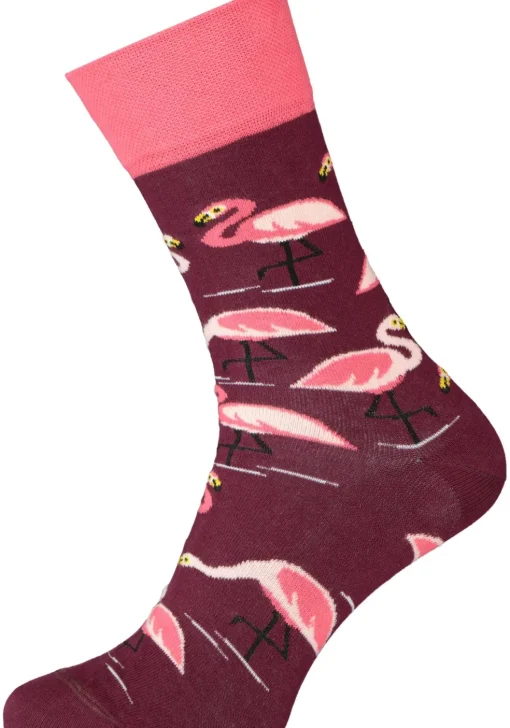 Many Mornings unisex sokken Pink Flamingo