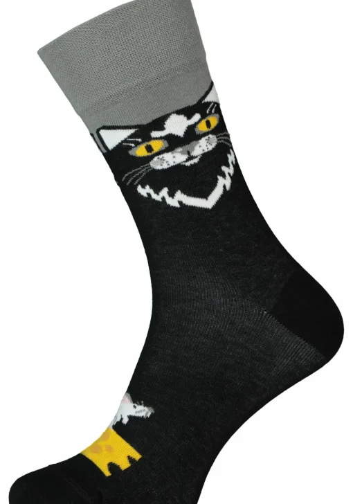 Many Mornings unisex sokken Black Cat