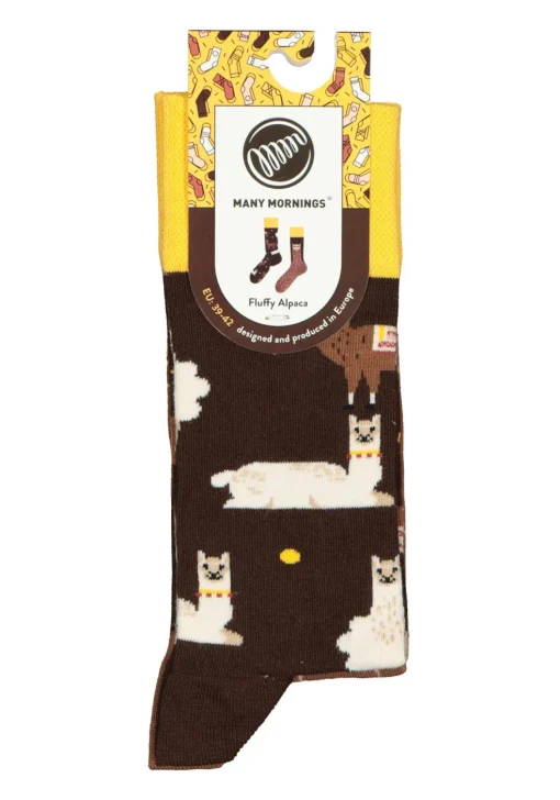 Many Mornings unisex sokken Fluffy Alpaca