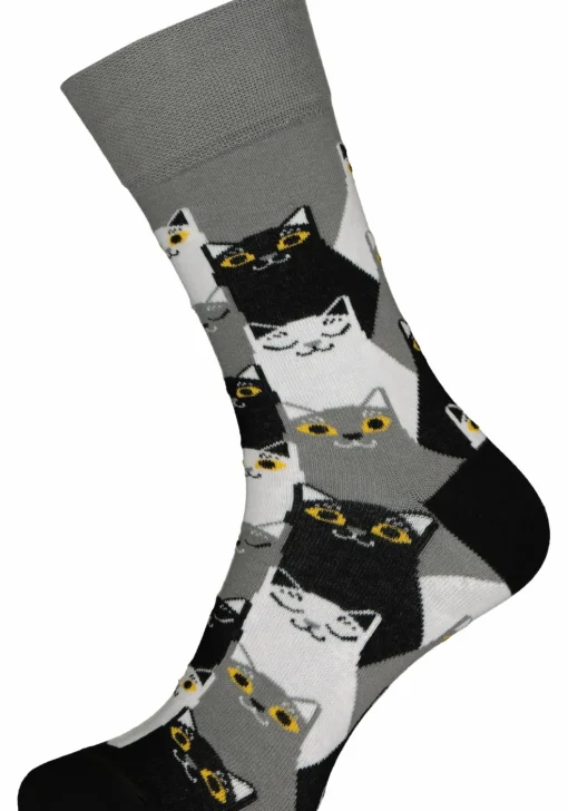 Many Mornings unisex sokken Black Cat