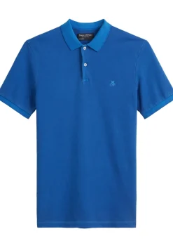 Marc O'Polo regular fit polo, heren poloshirt korte mouw, kobaltblauw