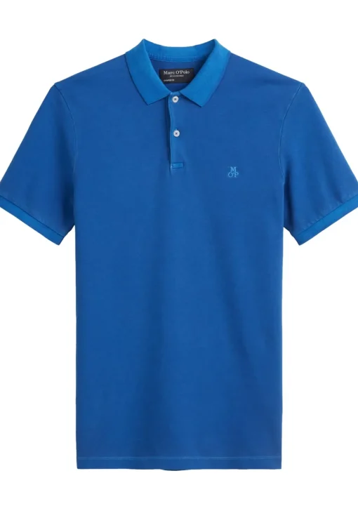 Marc O'Polo regular fit polo, heren poloshirt korte mouw, kobaltblauw
