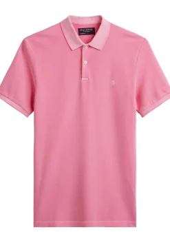Marc O'Polo regular fit polo, heren poloshirt korte mouw, roze