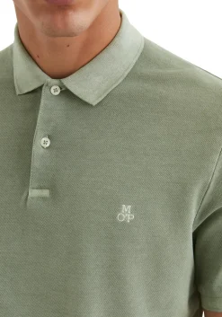 Marc O'Polo regular fit polo, heren poloshirt korte mouw, lichtgroen