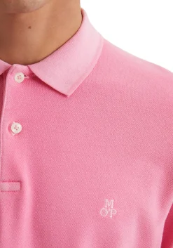 Marc O'Polo regular fit polo, heren poloshirt korte mouw, roze