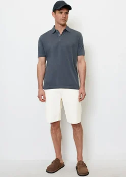 Marc O'Polo regular fit polo, heren poloshirt korte mouw, donkerblauw