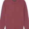 Marc O'Polo regular fit pullover, heren trui katoen met O-hals, mauve (middeldik)