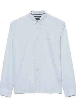 Marc O'Polo relaxed fit heren overhemd, structuur, lichtblauw