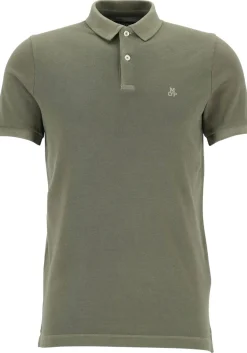 Marc O'Polo shaped fit polo, heren poloshirt, olijfgroen