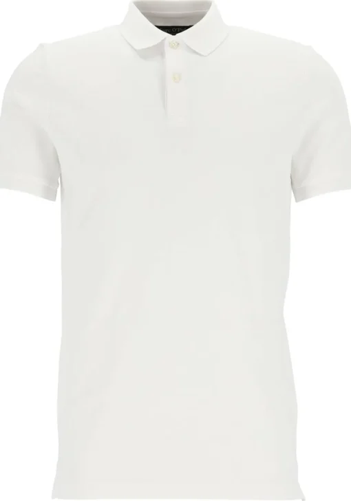 Marc O'Polo shaped fit polo, heren poloshirt, wit