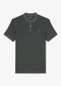 Marc O'Polo shaped fit polo, heren poloshirt, donkergrijs