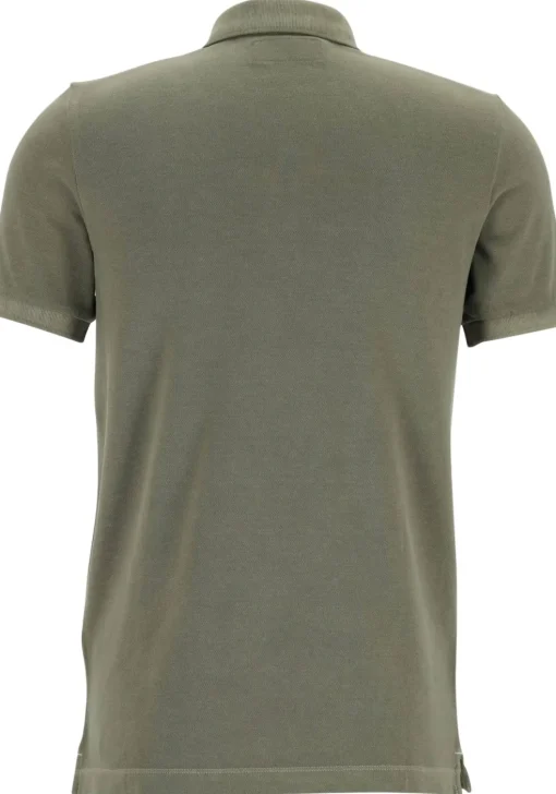 Marc O'Polo shaped fit polo, heren poloshirt, olijfgroen