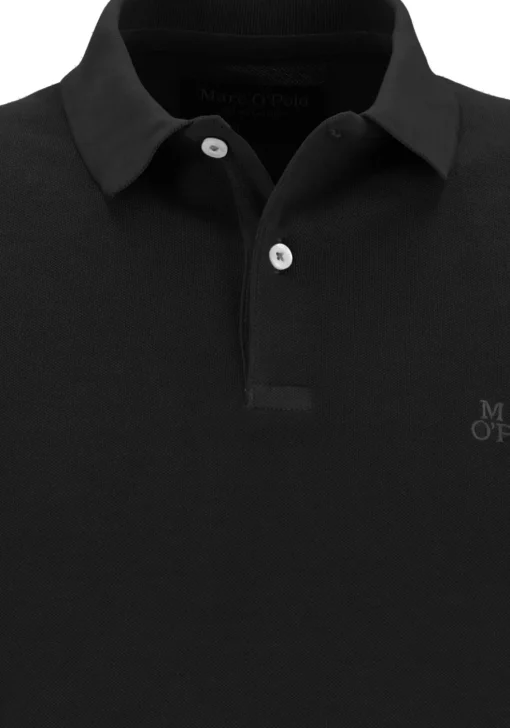 Marc O'Polo shaped fit polo, heren poloshirt, zwart