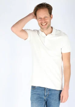 Marc O'Polo shaped fit polo, heren poloshirt, wit