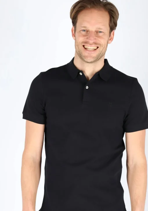 Marc O'Polo shaped fit polo, heren poloshirt, zwart