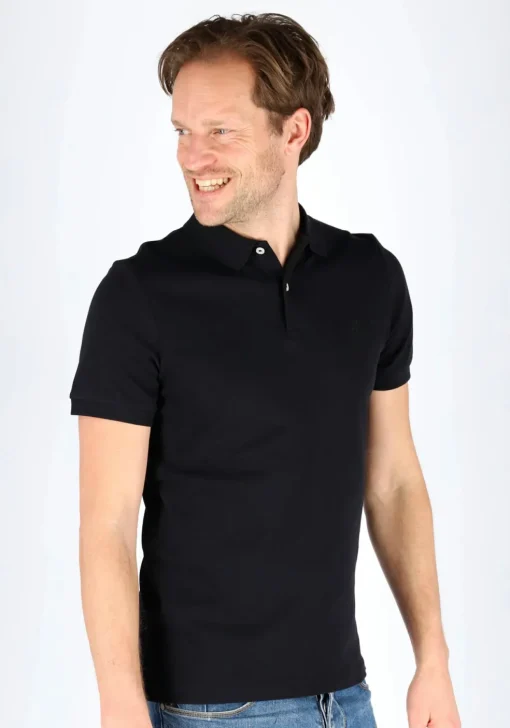 Marc O'Polo shaped fit polo, heren poloshirt, zwart