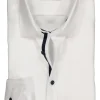 MARVELIS body fit overhemd, wit twill (contrast)