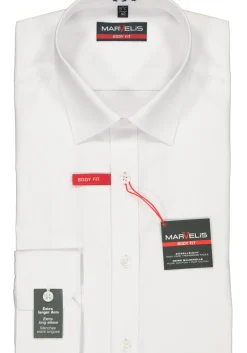 MARVELIS body fit overhemd, mouwlengte 7, wit