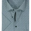 MARVELIS comfort fit overhemd, korte mouw, popeline, groen dessin