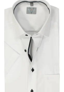 MARVELIS comfort fit overhemd, korte mouw, popeline, wit