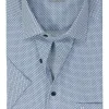 MARVELIS comfort fit overhemd, korte mouw, popeline, lichtblauw dessin