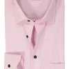 MARVELIS comfort fit overhemd, popeline, roze geruit