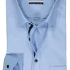 MARVELIS comfort fit overhemd, twill, lichtblauw