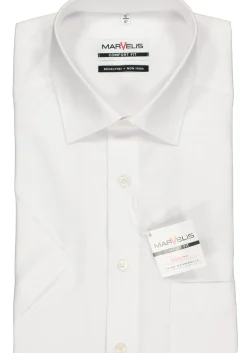 MARVELIS comfort fit overhemd, korte mouw, wit